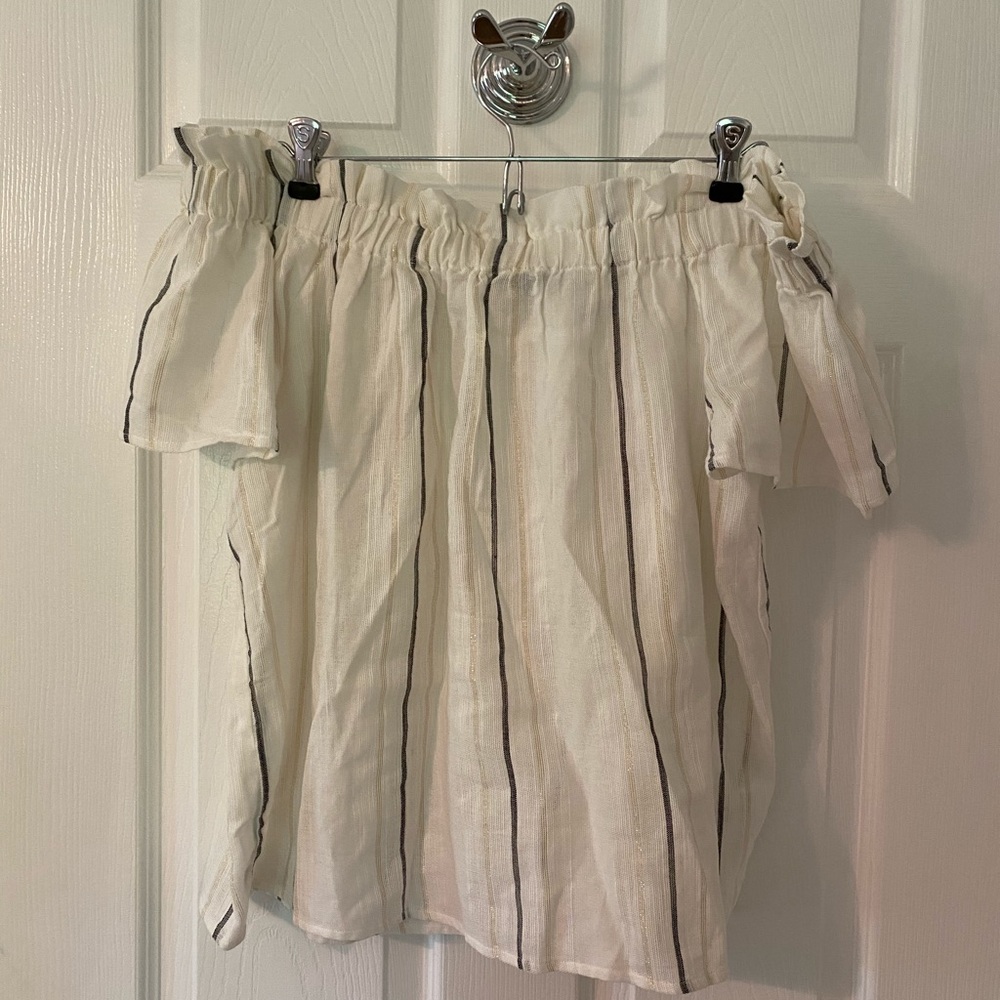 Jasmine&Julia Off the Shoulder Striped Top